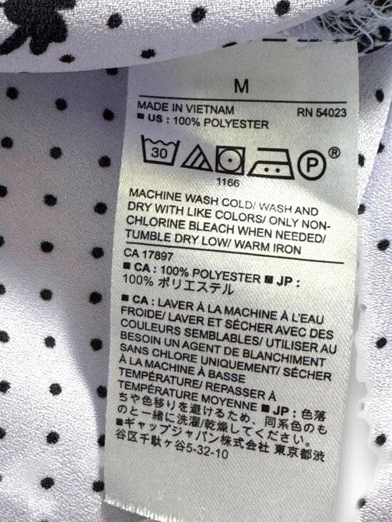 Banana Republic Floral Polka Dot Split Neck Blouse Size M - Picture 11 of 12